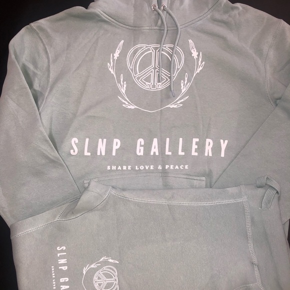 SLNP Gallery Share Love & Peace Premium Sage Joggers - Picture 4 of 5